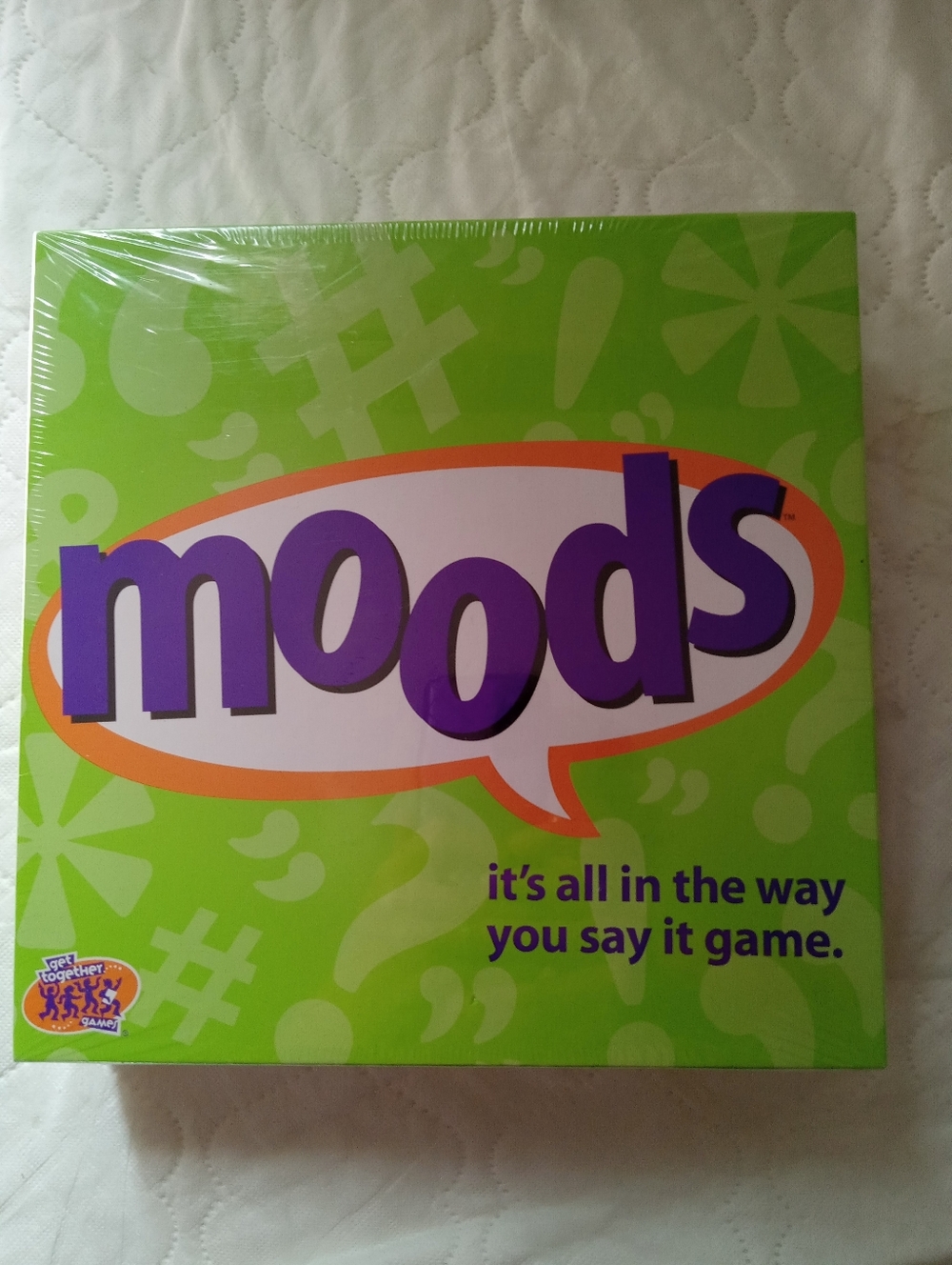 Moods Party Game - Bright Lime Green Box